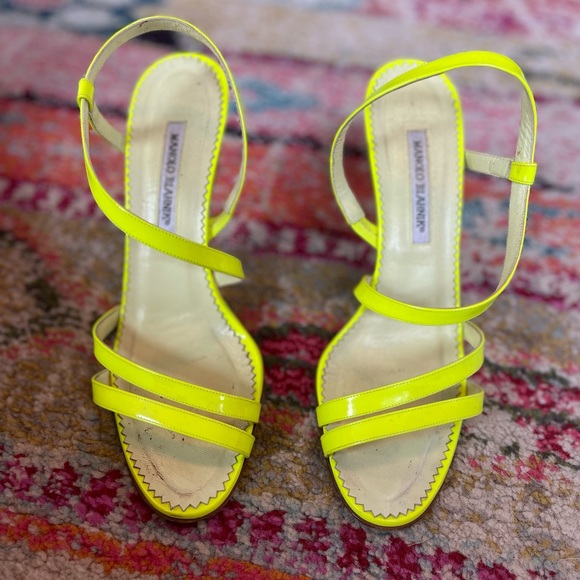 Manolo Blahnik Shoes - Neon Green Manolo Blahnik Heels
